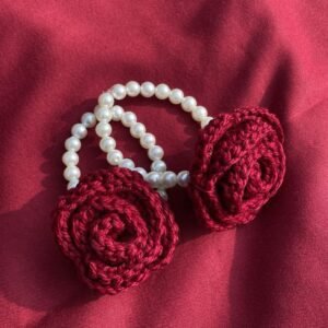 Burgundy Rose Pearl Bracelet