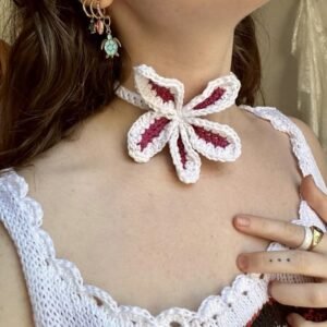 Butterfly Bloom Crochet Choker